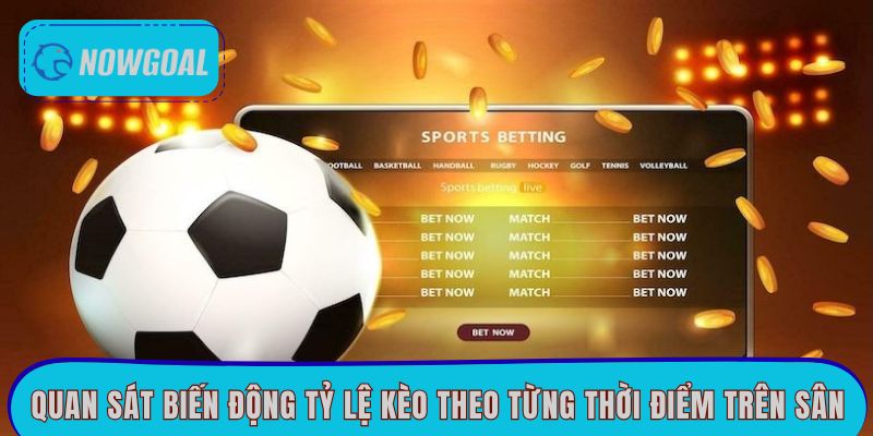 Quan sát biến động tỷ lệ kèo theo từng thời điểm trên sân